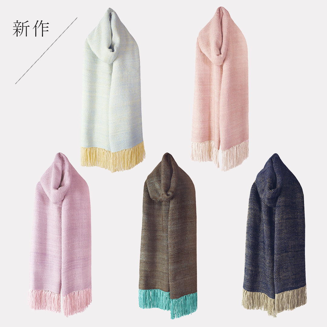 結城紬 YŪKI OKUJUN ショール シルク100% 結城紬 奥順 真綿まとうショール 絹100% 日本製 YUKI OKUJUN 奥順