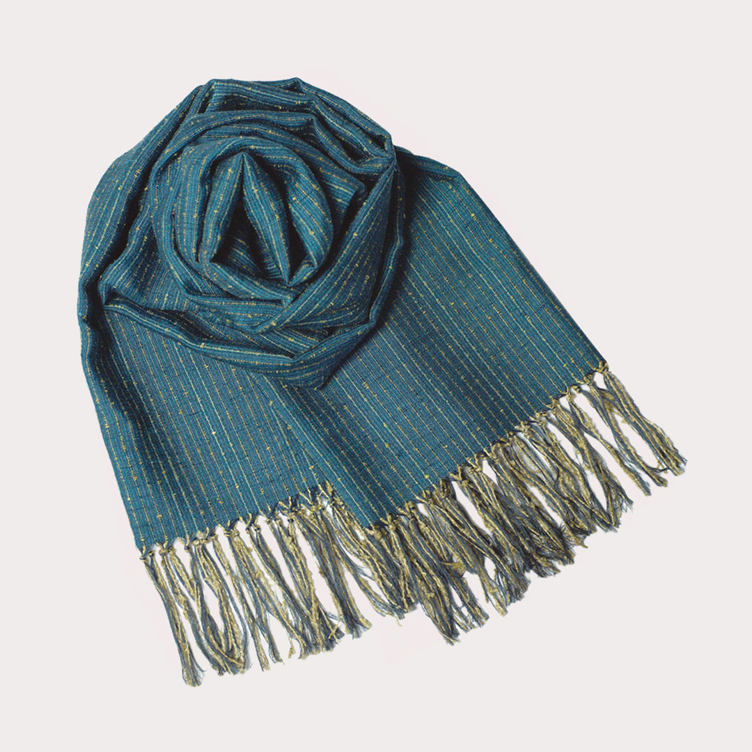 新色 結城紬 育てるショール 色無地 絹100％ 日本製 – 結城紬の奥順